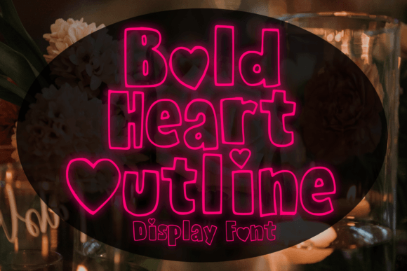Bold Heart Outline: A Premium Font for Polished Branding