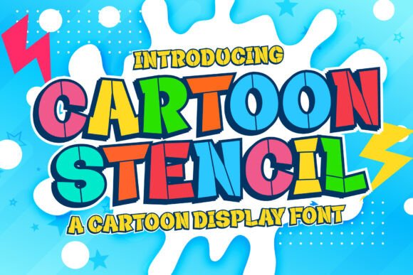 Cartoon Stencil: A Playful Display Font for Bold Branding