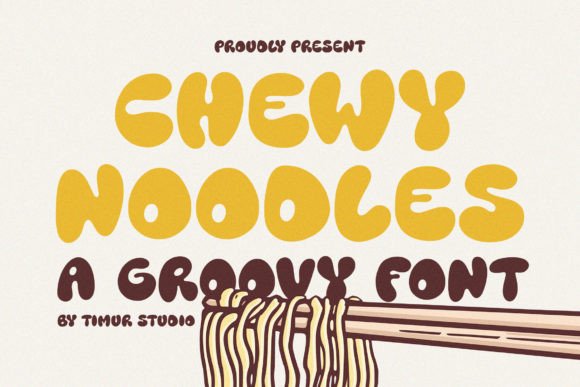 Chewy Noodles Font for Bold Digital Design