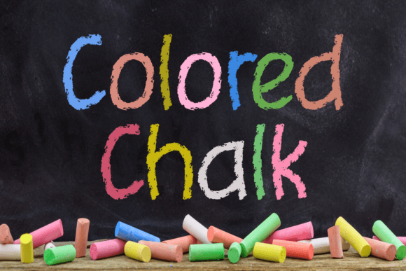 Colored Chalk Font for Nostalgic Branding Projects