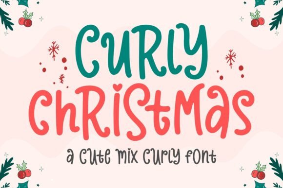 Curly Christmas Font for Festive Handmade Creations