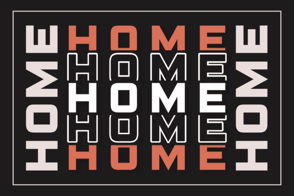 Home Stacked Style Font for Handmade Projects