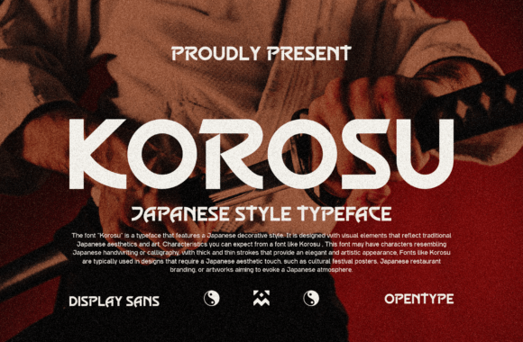 Korosu: A Japanese-Inspired Font for Editorial Design