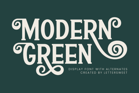 Modern Green: A Playful Typeface for Editorial Design