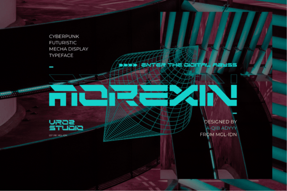 Morexin: A Cyberpunk Display Font for Bold Digital Design