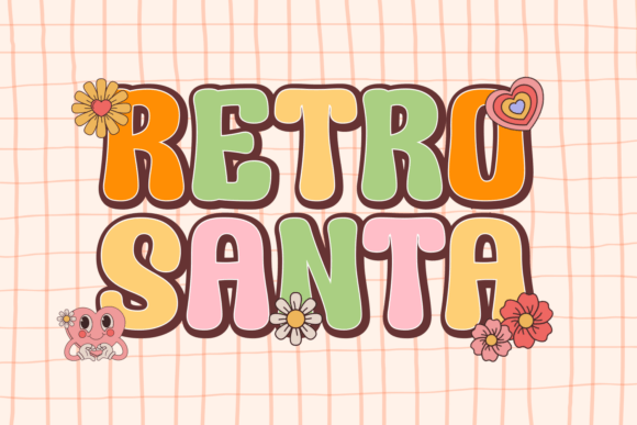 Retro Santa Font for Handmade Creations