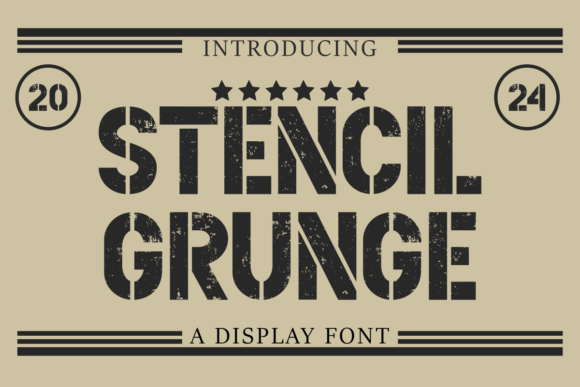 Stencil Gruge: A Vintage-Inspired Display Font for Bold Web Designs