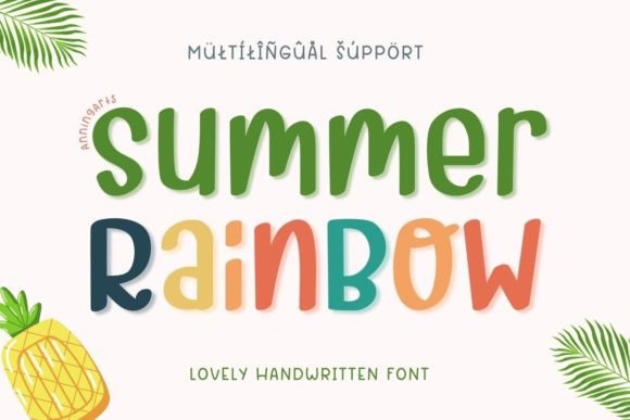 Summer Rainbow: A Handwritten Font for Editorial Elegance