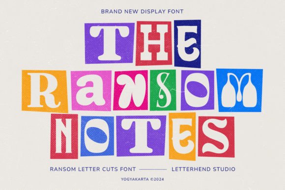The Ransom Notes Font for Handmade and Commercial Craft Projects